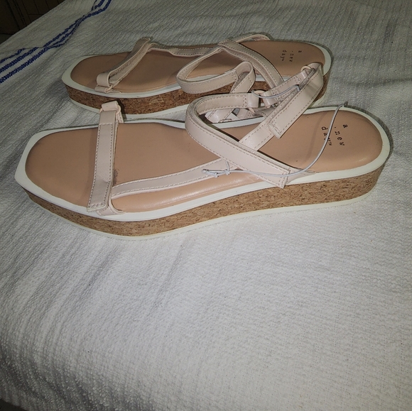 A New Day Nova Sporty Cork Platform White Summer Sandals - Picture 3 of 8